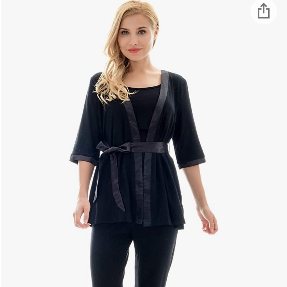 Bearsland Maternity Robe set in black